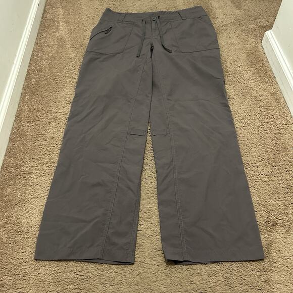 North Face Pants Horizon Tempest Nylon Ripstop Hiking Gray Womens 12 - Picture 1 of 8